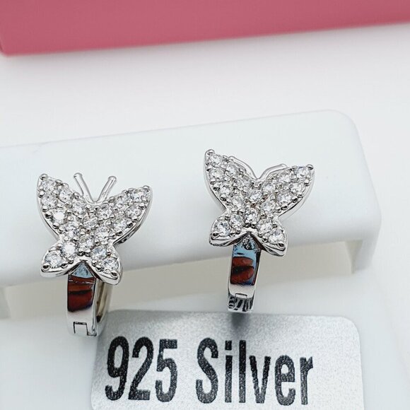 925 Sterling Silver Cubic Zirconia Earrings, U19254648 - Picture 6 of 11